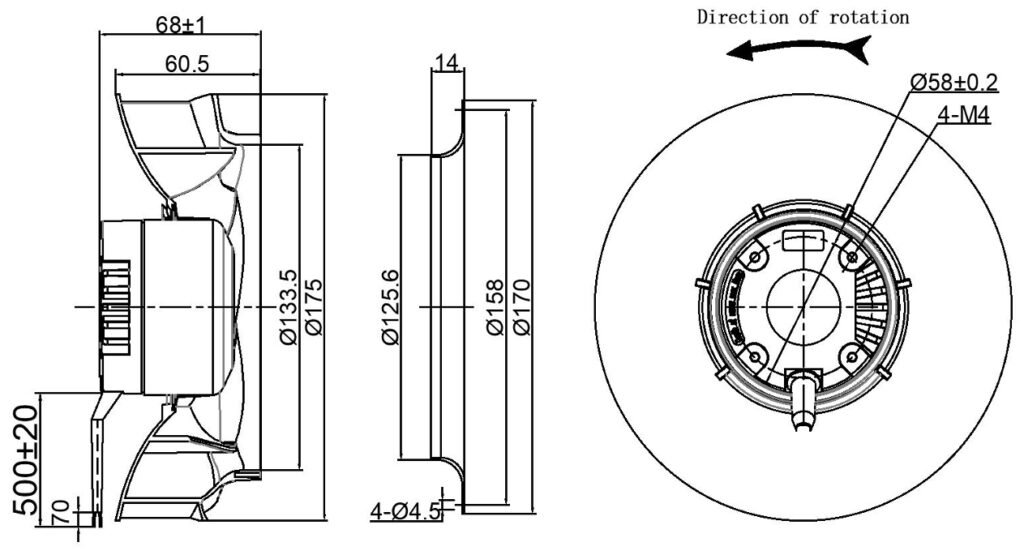 ECNITY 175mm DC centrifugal fans with backward curved impeller – Ecnity