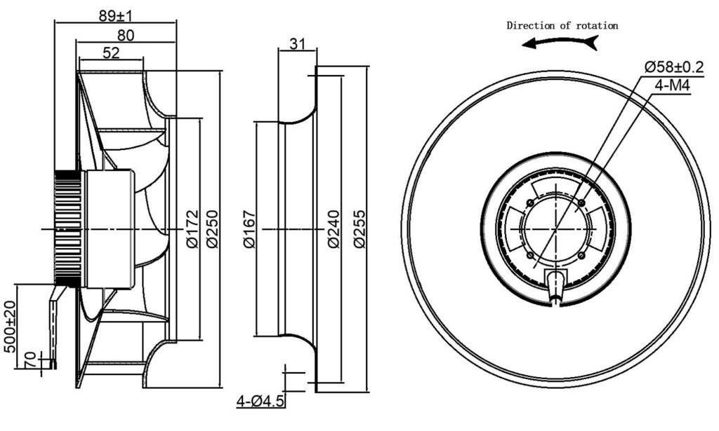 ECNITY 250mm DC backward curved centrifugal fans – Ecnity